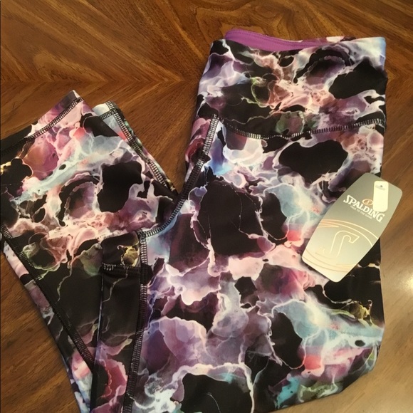 Spalding Pants - Purple Capri Yoga Workout Pants. REDUCED TODAY